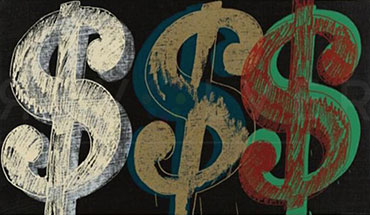 Andy Warhol Triple Dollar Sign for Revolver Gallery's Sell Your Warhol page.